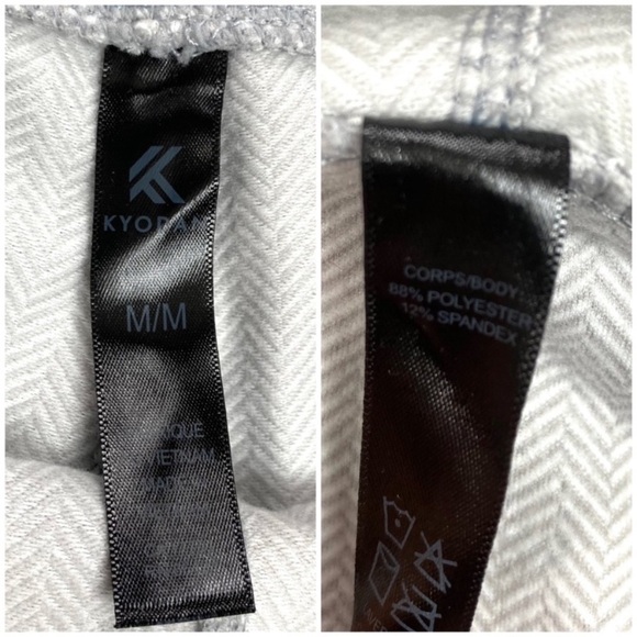 KORAL Seamless Herringbone Jacquard Winter Warm Leggings in Light Gray Size M - Picture 6 of 13